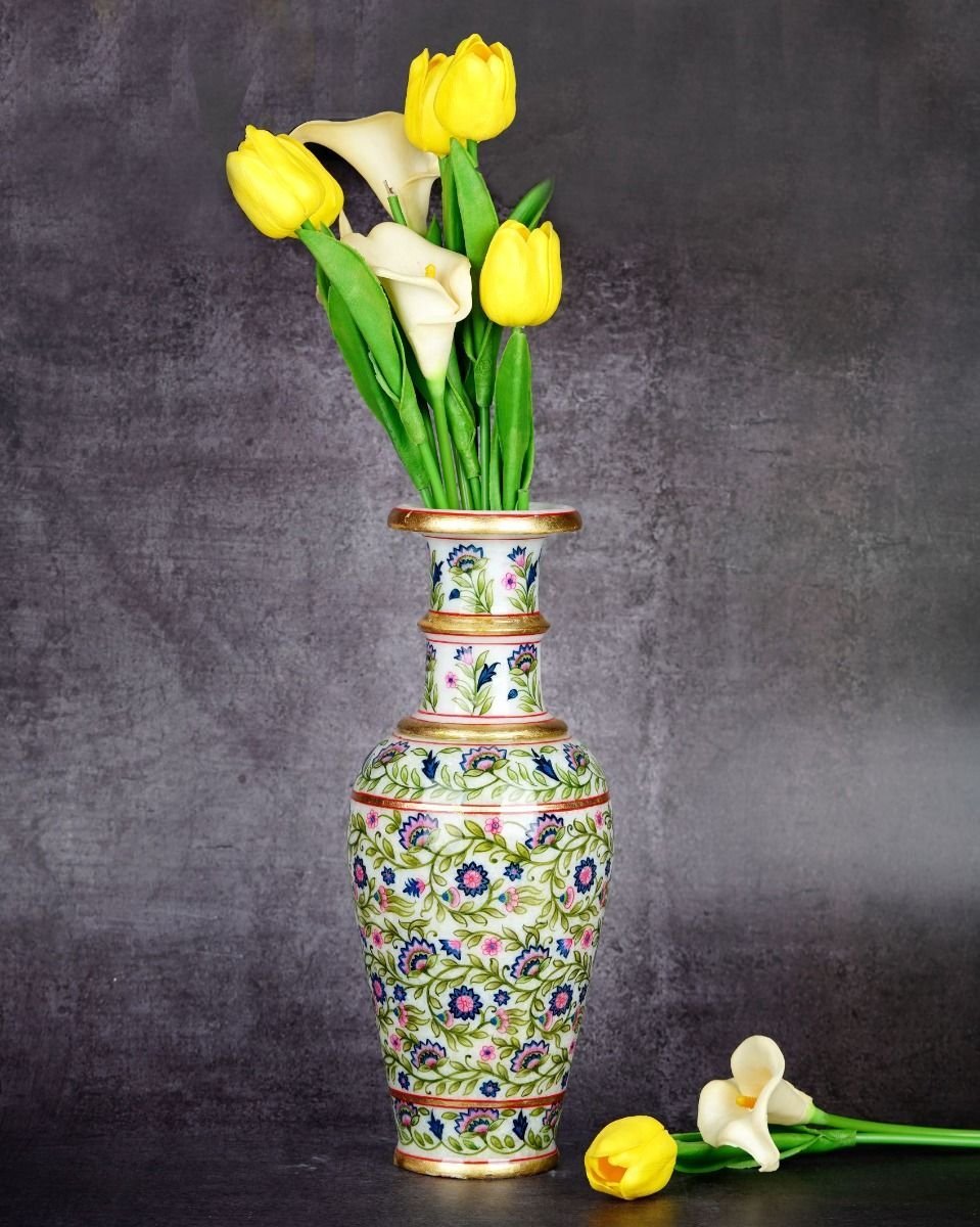 0175 Marble Handcrafted Decorative Vase - Image 1