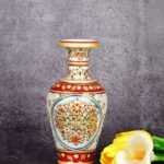 Marble Handcrafted Decorative Meenakari Work Vase