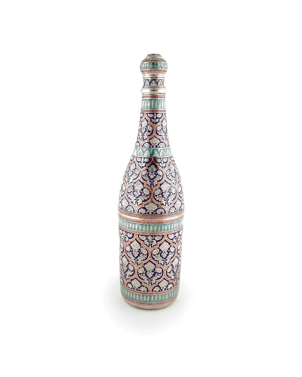 13_1_-1 Brass Handcrafted Champagne Bottle - Image 1