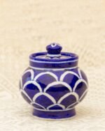 Blue Pottery- Handcrafted Condiment Jar - Image 2