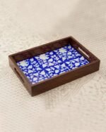 Blue Pottery Handcrafted Tray – Blue