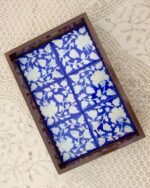 Blue Pottery Handcrafted Tray – Blue - Image 2