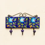 Blue Pottery Handcrafted Wall Key Holder