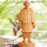 Sardar Vallabhbhai Patel Hand-Carved Wooden Statue