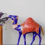 Colorful Camel Figurine – Metal Handcraft – 4 inch