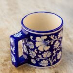 Blue Pottery- Handcrafted Coffee Mug (Blue & White)