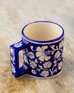 Blue Pottery- Handcrafted Coffee Mug (Blue & White)